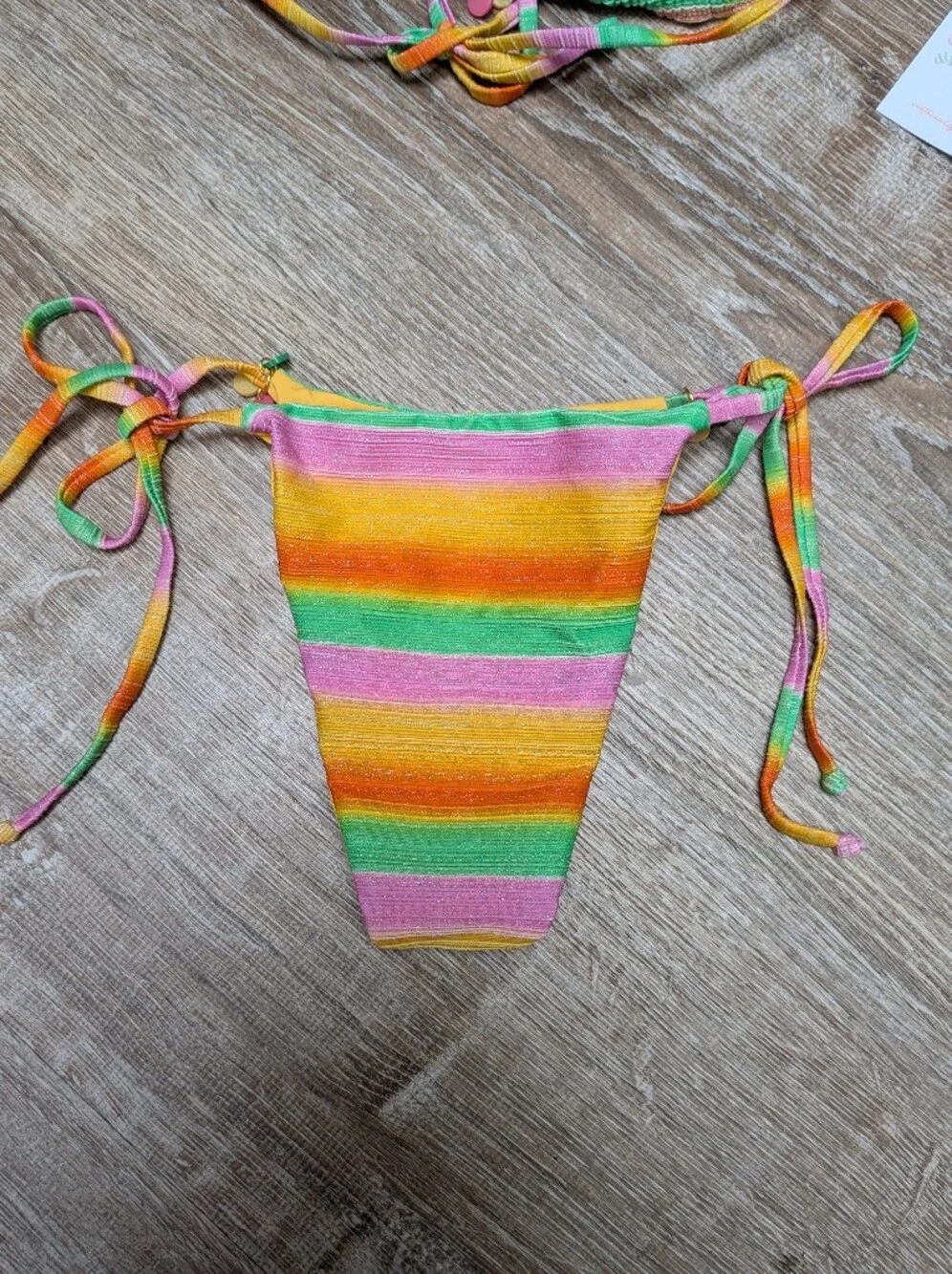 MWT Dippin Daisy's Bondi Cheeky Bikini Bottom Palm Bikini Top Mirage Size Small